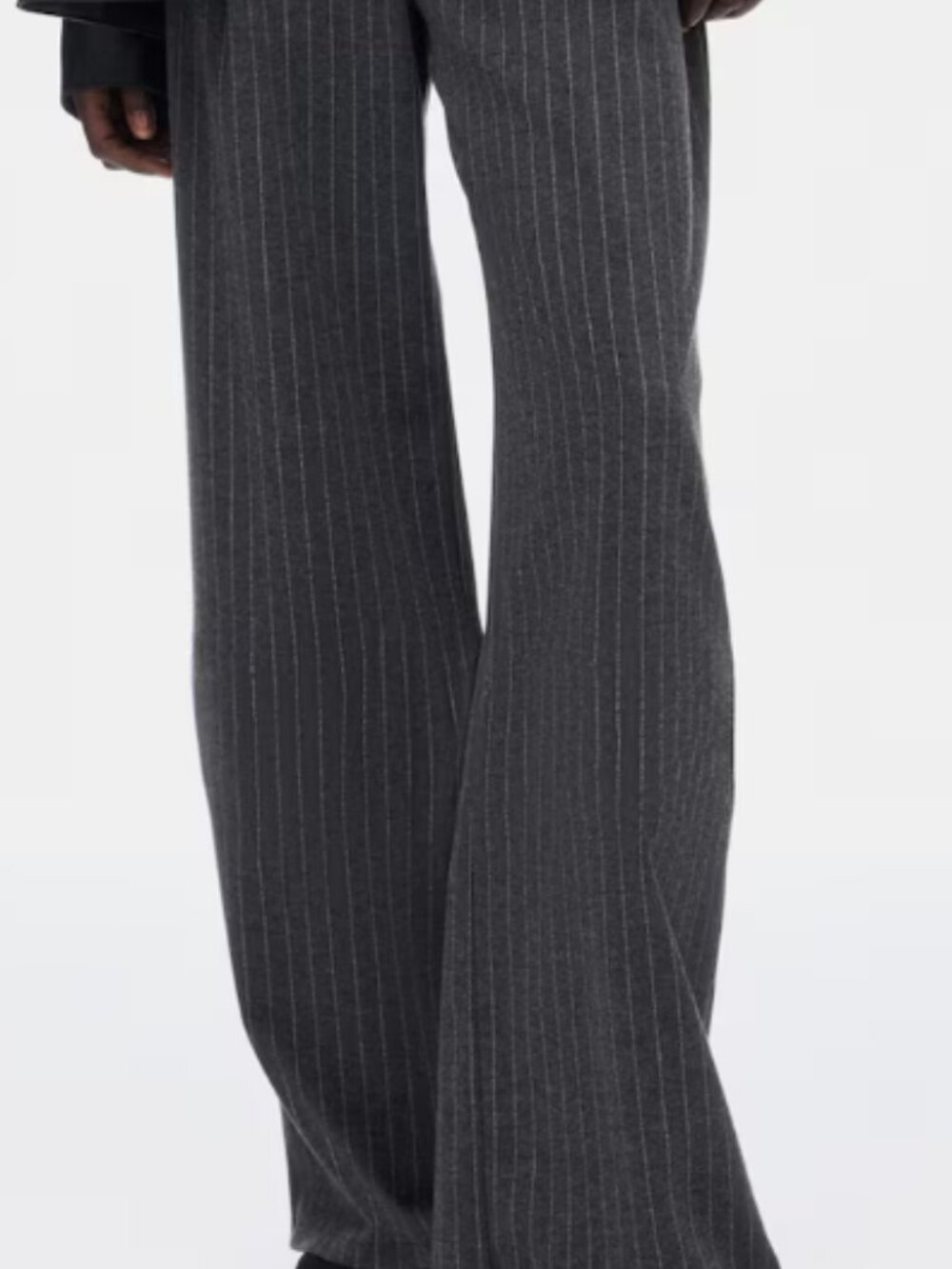 H&M Gray pinstripe pull on pants